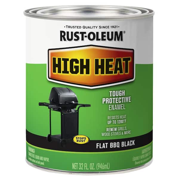 Rust-Oleum Specialty Quart High Heat Flat/Matte Bar-B-Que Black