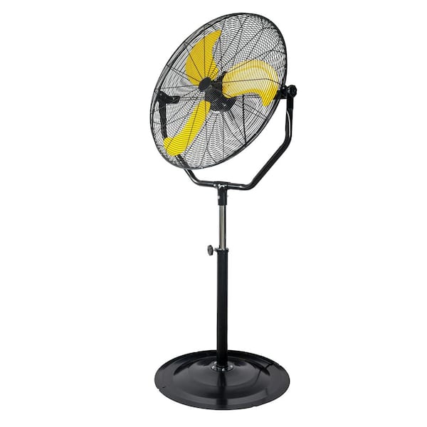 7600 CFM 30 in. High Velocity Tilted Pedestal Fan in yellow
