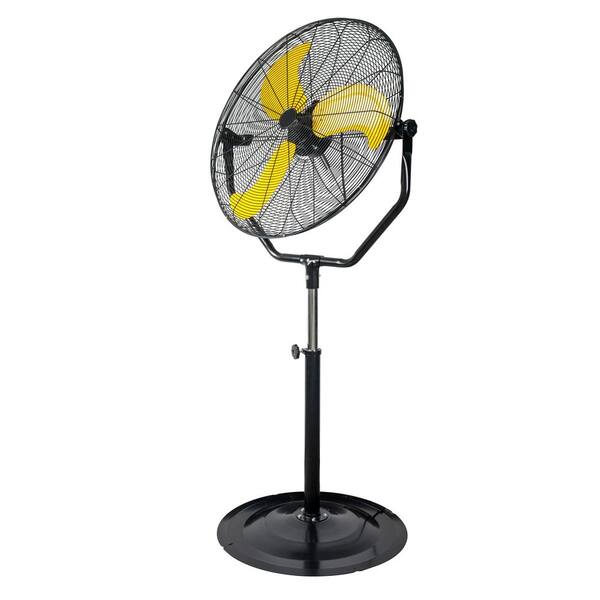 7600 CFM 30 in. High Velocity Tilted Pedestal Fan in yellow