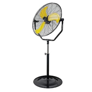 7600 CFM 30 in. High Velocity Tilted Pedestal Fan in yellow
