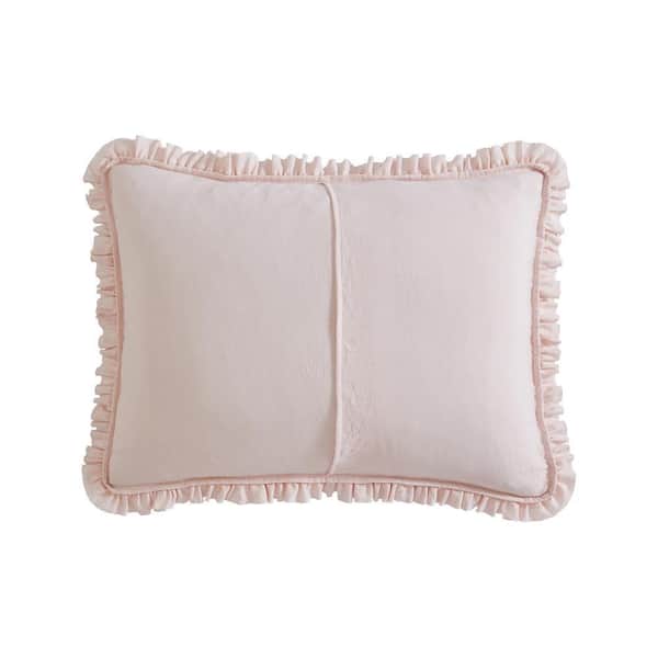 Laura Ashley Hailee 3-Piece Pink Microfiber Full/Queen Quilt Set