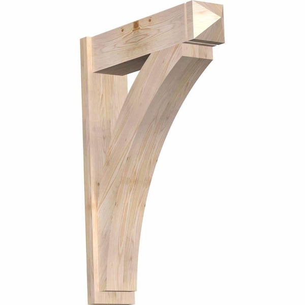 Ekena Millwork 8 in. x 44 in. x 32 in. Douglas Fir Thorton Arts and Crafts Rough Sawn Outlooker