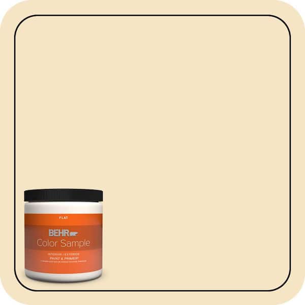 BEHR PREMIUM PLUS 8 oz. #330C-2 Lightweight Beige Flat Interior ...