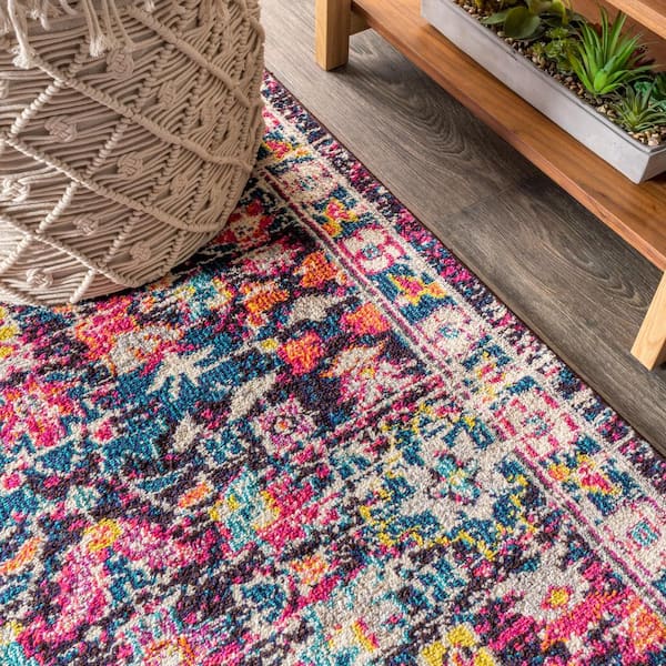 Ownkoti Bohemian Weave Floral Carpet Entryway Rug – ownkoti