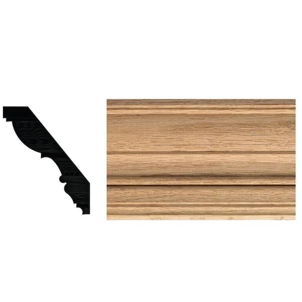 Ornamental Mouldings 27/32 in. x 4-1/2 in. Red Oak Colonial Crown Moulding