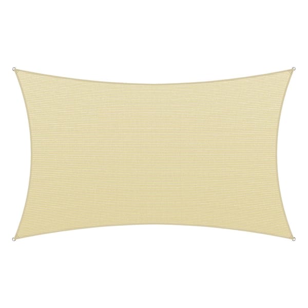 AMGO 10 ft. x 8 ft. Beige Rectangle Sail