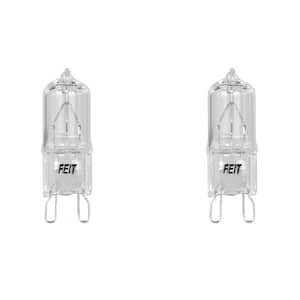 25-Watt Bright White (3000K) T4 G9 Bi-Pin Base Dimmable Decorative Halogen Light Bulb (2-Pack)