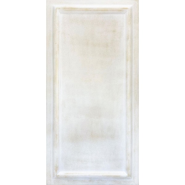 Framed Panel White Washed Gold 1.6 ft. x 3.3 ft. Decorative Foam Glue Up Ceiling Tile (21.4 sq. ft. /case)