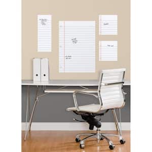 5 in. x 19 in. Notebook Paper Dry Erase Peel and Stick Giant Wall Decals