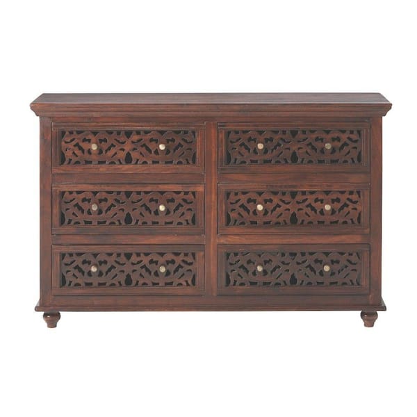 Home Decorators Collection Maharaja 6-Drawer Walnut Dresser