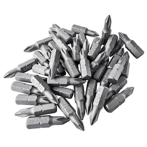1 Alloy Steel Phillips Bits in Interlocking Storage Box (50-Piece)