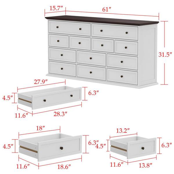 white christmas dresses Elio/Rattan 6 Drawer Dresser, Blonde main image 1