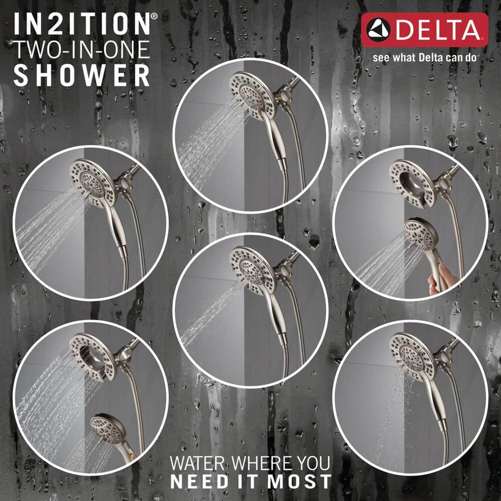 Arvo Nickel Multi-Head Handheld Wall Mounted Shower Faucet Set