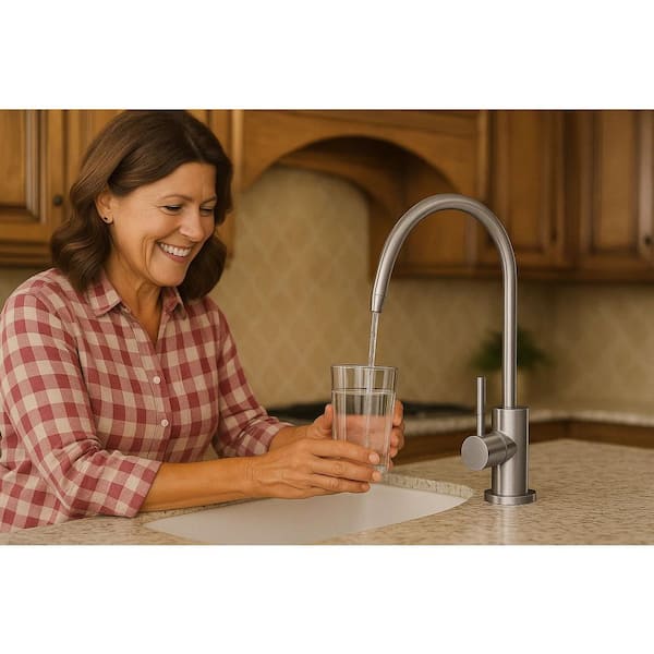 AquaPure Water Dispenser Faucet Beverage Faucet with Spot-Free in Brushed Nickel Finish for Water Filtration Systems