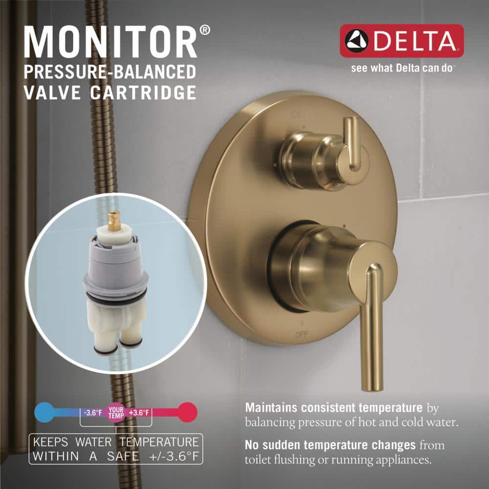 Spotshield Brushed Nickel Rain Shower System with Handheld Spray