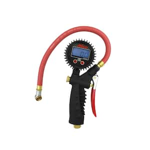 Pro Digital Pistol Grip Inflator Gauge with Ball Foot Chuck and 15 in. Hose