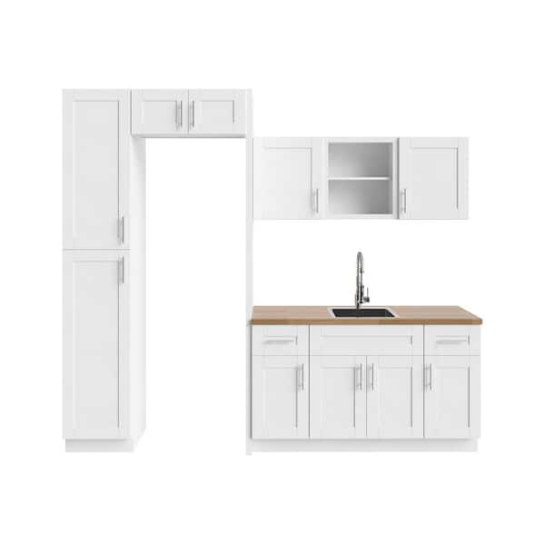 Bloom Laundry Cabinet R/Hand Sink White - Cooks Plumbing