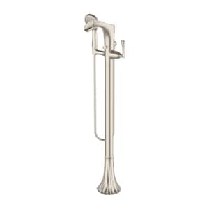 Rhen 1-Handle Tub Filler Trim Kit with Handshower in Brushed Nickel (Valve Not Included)