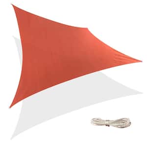 Backyard Expressions 12 ft. x 12 ft. Terra Cotta Square Shade Sail with Tie Ropes