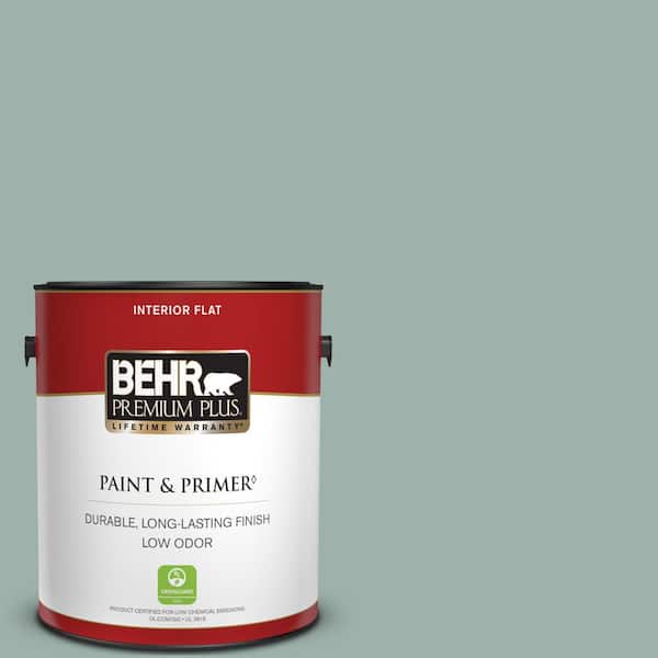 BEHR PREMIUM PLUS 1 gal. #N430-3 Garden Vista Flat Low Odor Interior Paint & Primer