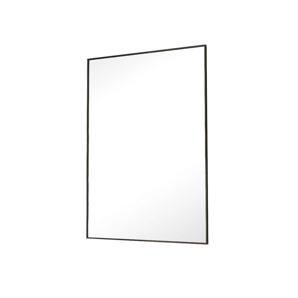20 in. W x 28 in. H Rectangular Framed Wall Bathroom Vanity Mirror in Black Decorative Modern Rust-Resistant price history on PriceWatchPro