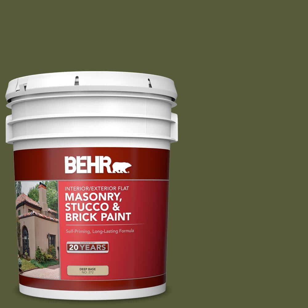 5 gal. #PPU9-25 Eastern Bamboo Flat Interior/Exterior Masonry, Stucco and B