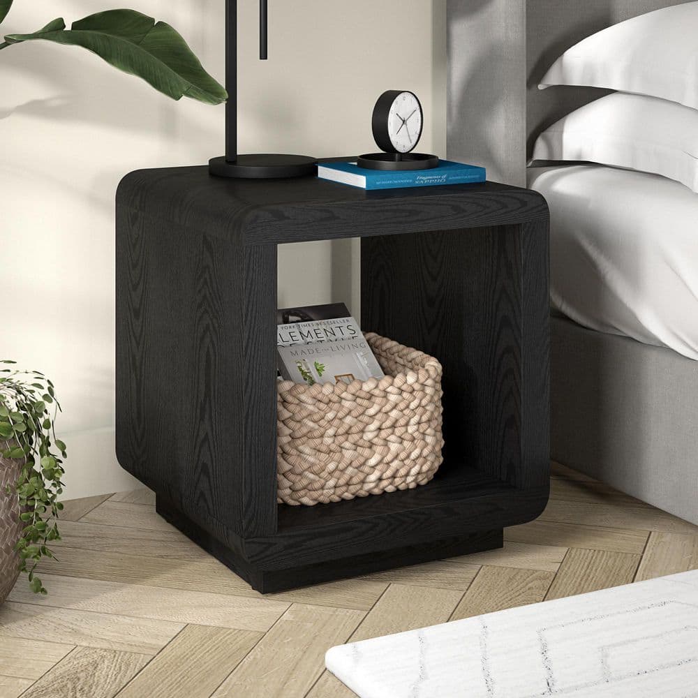 Lonni 20 in. Brown Oak Square MDF Top End Table - thumbnail 9