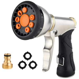 9-Pattern Heavy Duty Quick Connector High Pressure Metal Garden Water Hose Sprayer Nozzle Gun