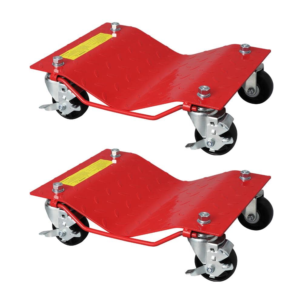 2-Piece Red Heavy Duty Steel Car Wheel Dolly with Secure Lock for Automotive, Garage, Workshop Material Handling price history on PriceWatchPro