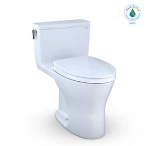 UltraMax 1-Piece 0.8/1.28 GPF Dual Flush Elongated Dynamax Tornado Flush Toilet in Cotton White, Seat Included