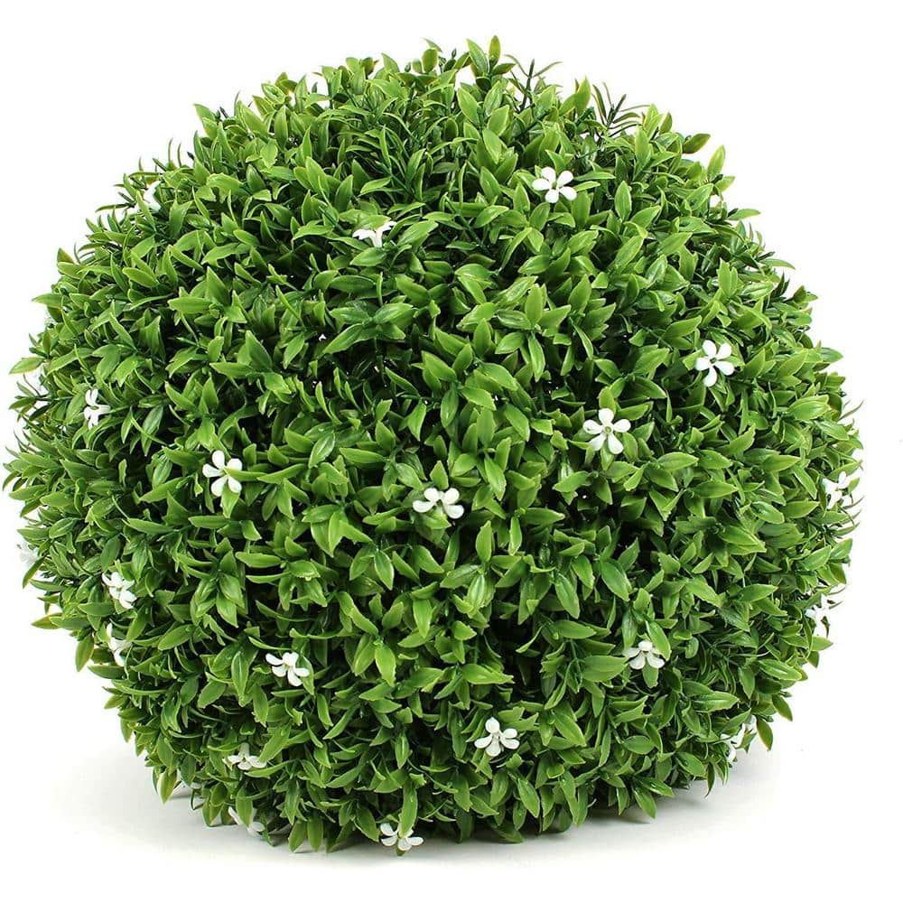 HWT 15 in. Artificial Boxwood Ball UV Proof Faux Topiary Ball Lifelike Greenery  Balls Outdoor Indoor Decoration HT-15-2Ball - The Home Depot