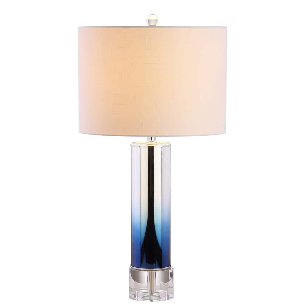 Jonathan Y Edward 27 In Blue Glass Crystal Led Table Lamp Jyl1069a The Home Depot