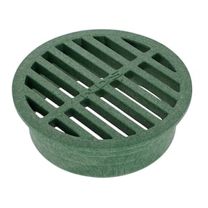 4 in. Plastic Round Drainage Grate in Green