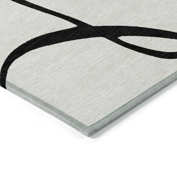 Chantille Machine Washable Indoor/Outdoor Abstract ACN999 White 8 ft. x 8 ft. Area Rug