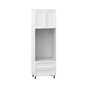 30 in. W x 94.5 in. H x 24 in. D Alton Painted Bright White Recessed Assembled Pantry Micro/Oven Combo Kitchen Cabinet