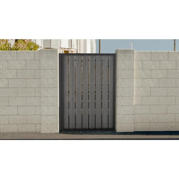 Natures Composites Composite Fence and Gate Picket - Square Top - Slate Grey - 3/8in. x 5in. x 5 3/4ft. (7-Pack)