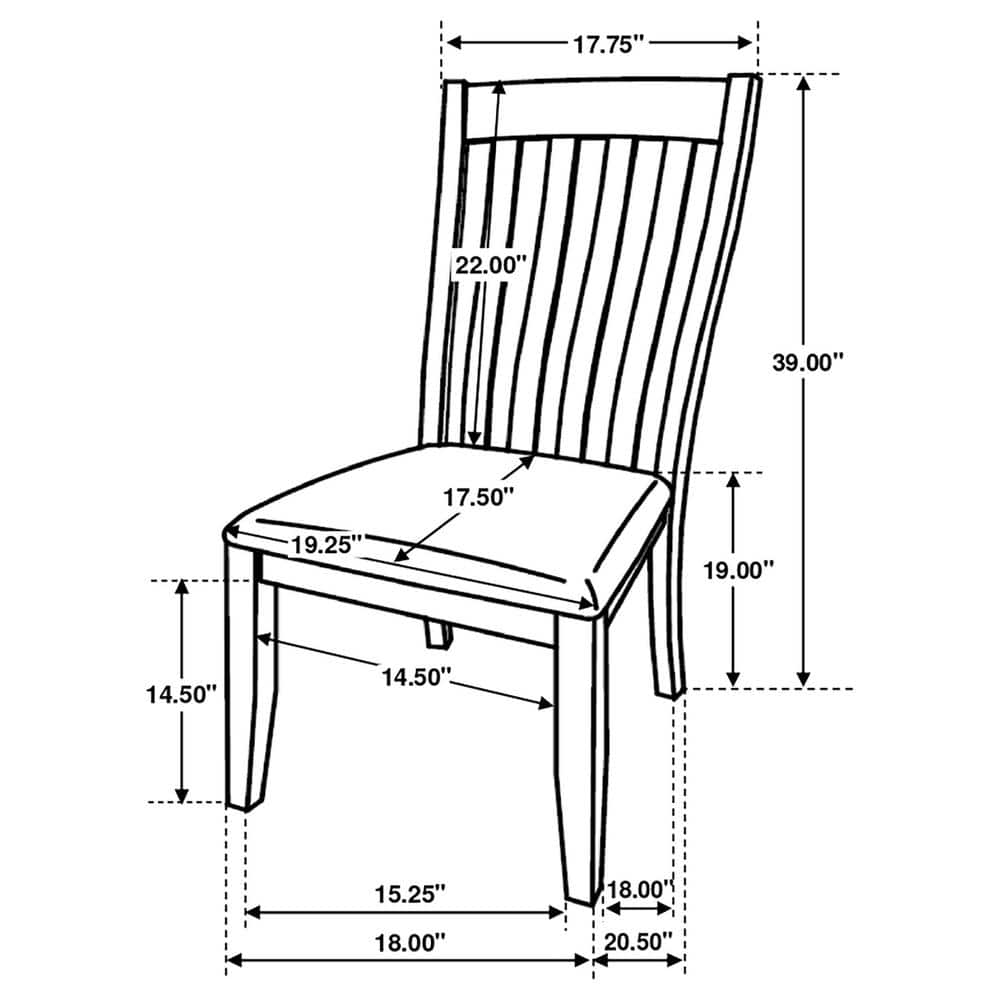 Coastal Grey Upholstered Slat Back Side Chair with Beige Seat