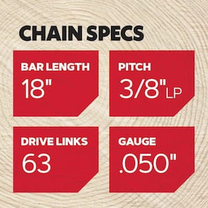 S63 Chainsaw Chain for 18 in. Bar Fits Craftsman, Worx, and Greenworks