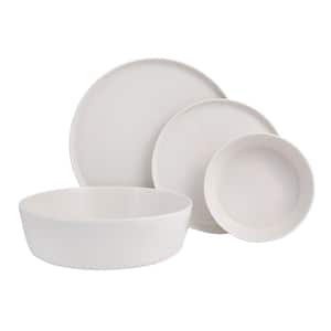 Chopin 4 Piece White Porcelain Dinnerware Place Setting (Serving Set for 1)
