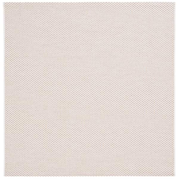 SAFAVIEH Sisal All-Weather Ivory/Natural 7 ft. x 7 ft. Solid Woven Indoor/Outdoor Square Area Rug
