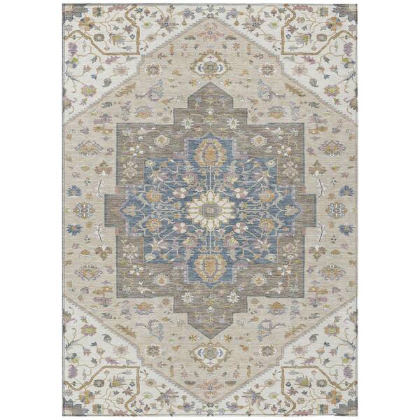 Chantille Machine Washable Indoor/Outdoor Abstract ACN2533 Ivory 10 ft. x 14 ft. Area Rug