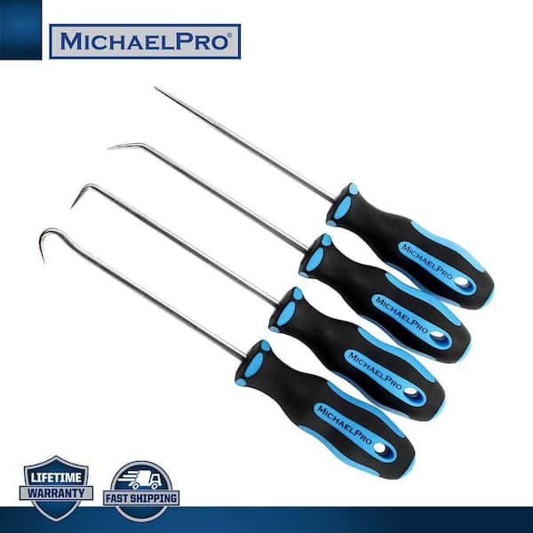 MICHAELPRO 4-Piece Precision Mini Pick and Hook Mechanics Tool Set