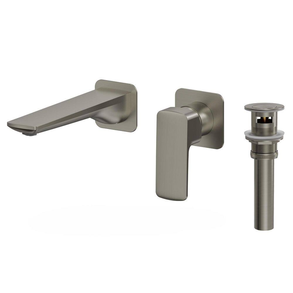 Drift 7.6 in. Spout Reach Wall Mount Roman Tub Faucet 6.7 GPM with Spot Resistant in Brushed Nickel Valve Included price history on PriceWatchPro