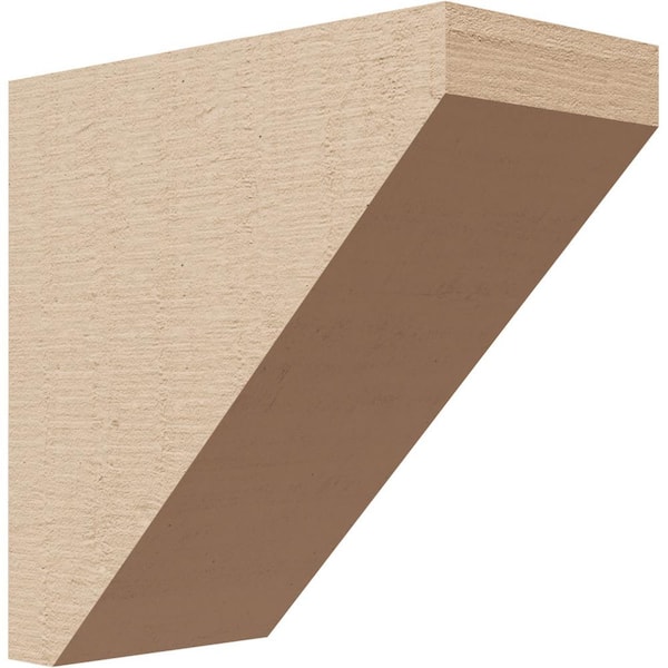 Ekena Millwork 3 in. x 6 in. x 6 in. Series 1 Classic Concord Rough Cedar Woodgrain Timberthane Polyurethane Corbel, Primed Tan