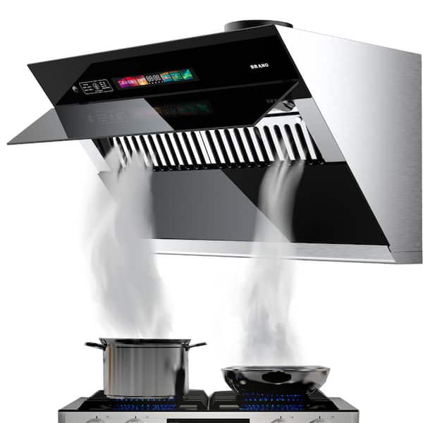 36 in. 900CFM Under Cabinet Range Hood in Stainless Steel with Voice/Gesture Sensing/Touch Control and Charcoal Filter