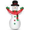 6 ft. x 3.5 ft. Pre-lit Inflatable Christmas Snowman with LED Lights Blow Up Outdoor Yard Decoration