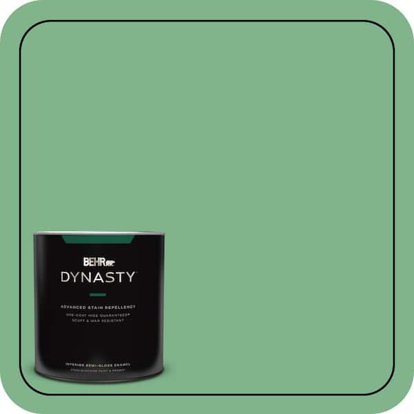 BEHR DYNASTY 1 qt. #460D-5 Tree Fern Semi-Gloss Enamel Interior Stain-Blocking Paint and Primer
