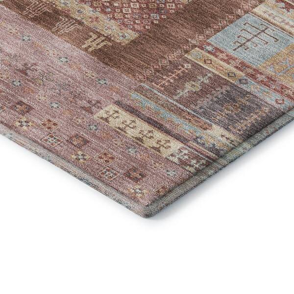 Mayfield Premium Machine Washable Abstract AMF2160 Paprika 10 ft. x 14 ft. Area Rug