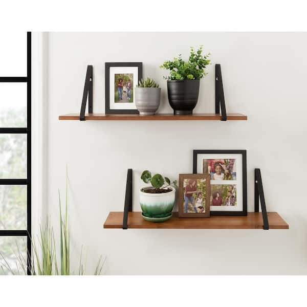 Kate and Laurel Wessler Farmhouse Box Shelf, 18 x 8 x 8, Rustic