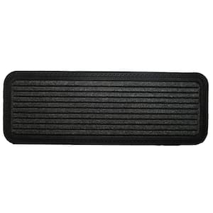 Synthetic Step Mat Gray 30 in. x 10 in. Rubber Back Door Mat